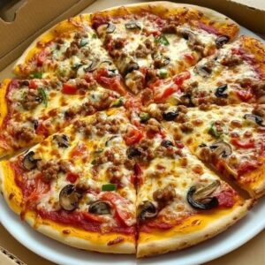Cheese pizza with three topping (as per choice)