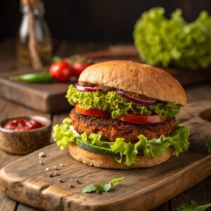 Peri Peri Veggie Burger (Without Cheese)