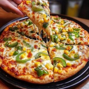 Cheese Pizza with Paneer and Onion, Capsicum Toppings